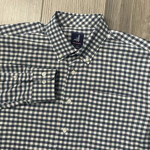 Johnnie-O Prep-Formance Button Down Men's L Checkered Performance Long Sleeve